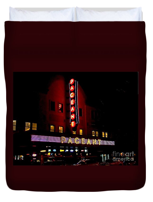 The Pageant Duvet Cover featuring the photograph A Night at the Pageant by Kelly Awad