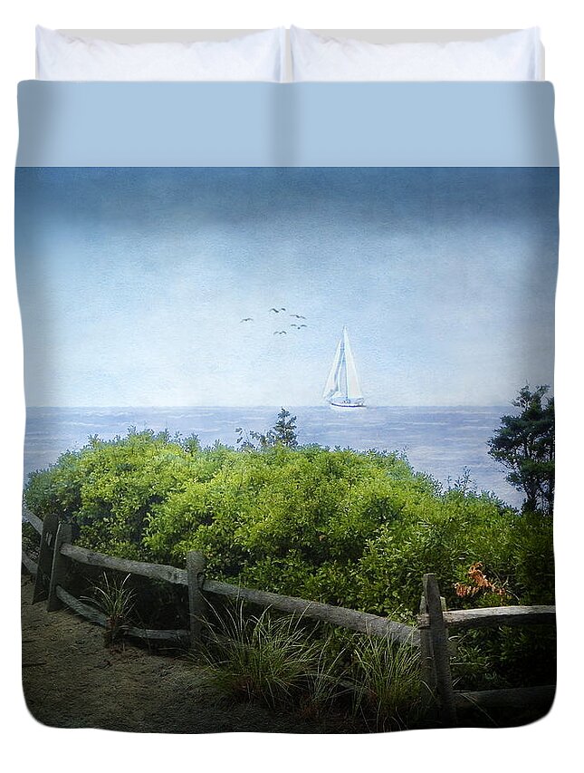 Cape_cod Duvet Cover featuring the photograph A song of what will be... by Lianne Schneider