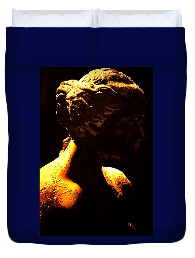 Giorgio Duvet Cover featuring the painting A Thousand Years by Giorgio Tuscani