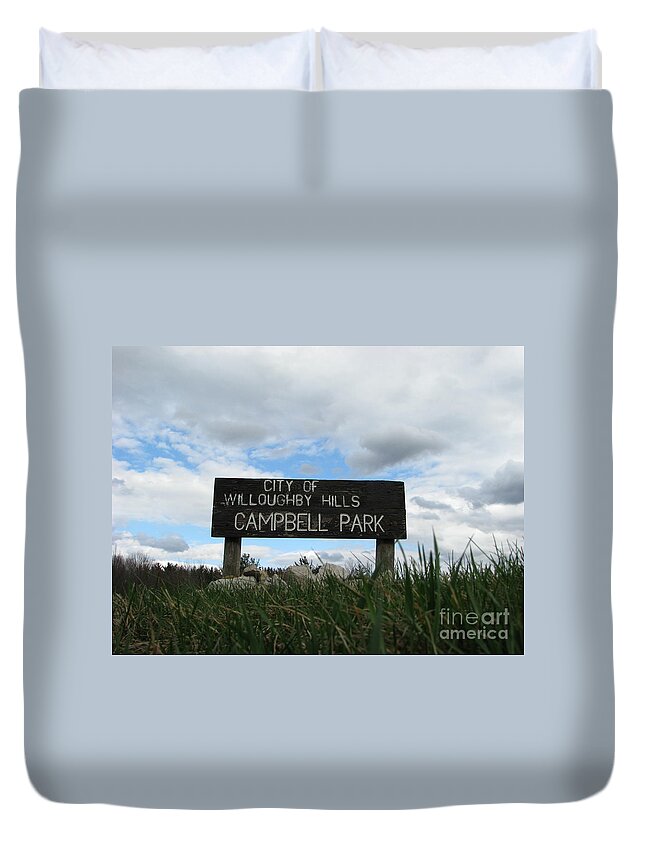 Park Duvet Cover featuring the photograph A walk in the park by Michael Krek