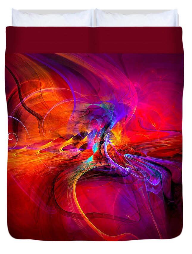 Art Duvet Cover featuring the painting Peace Of Mind - Meditation Art Prints by Modern Abstract
