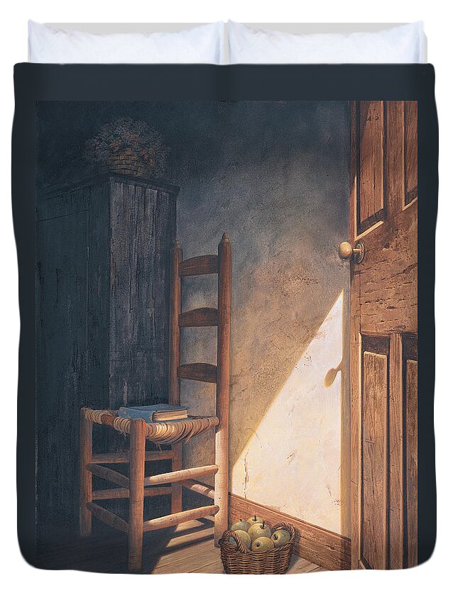 Country Duvet Cover featuring the painting A Warm Welcome by Michael Humphries