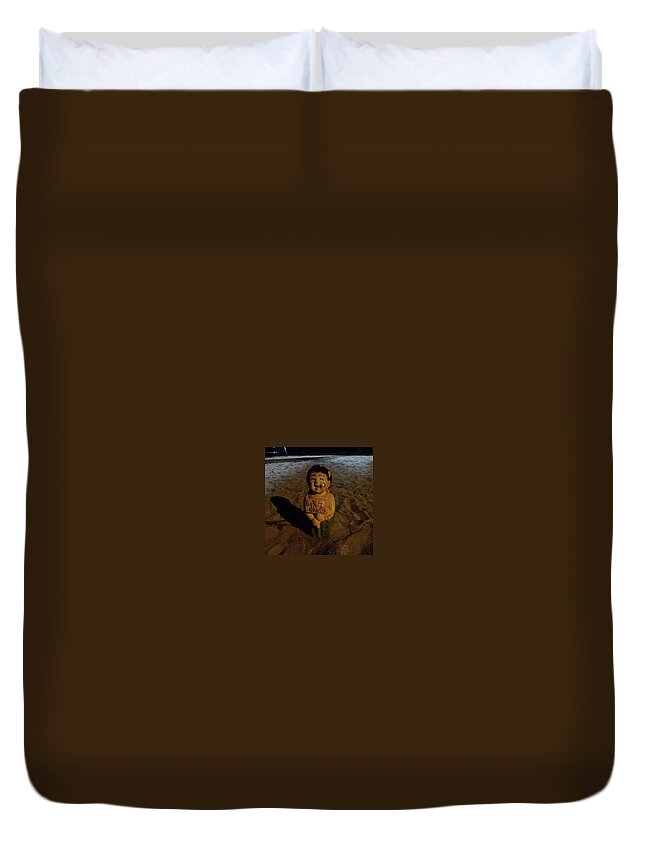  Duvet Cover featuring the photograph A Welcoming Friend On My Night Stroll by Mr Photojimsf