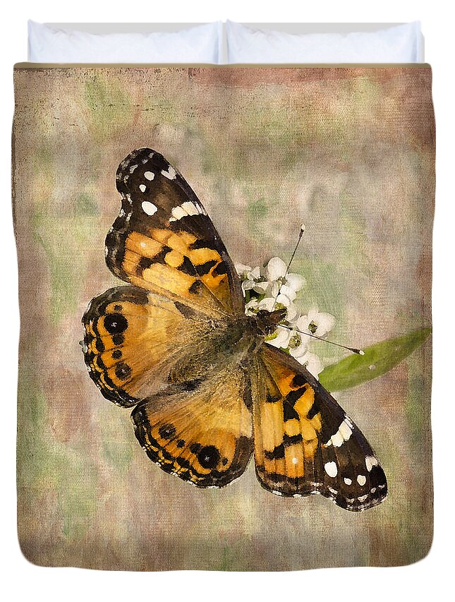 Butterfly Duvet Cover featuring the photograph A Whisper of Wings by Betty LaRue
