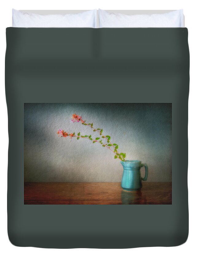 Abelia Duvet Cover featuring the photograph Abelia by David and Carol Kelly