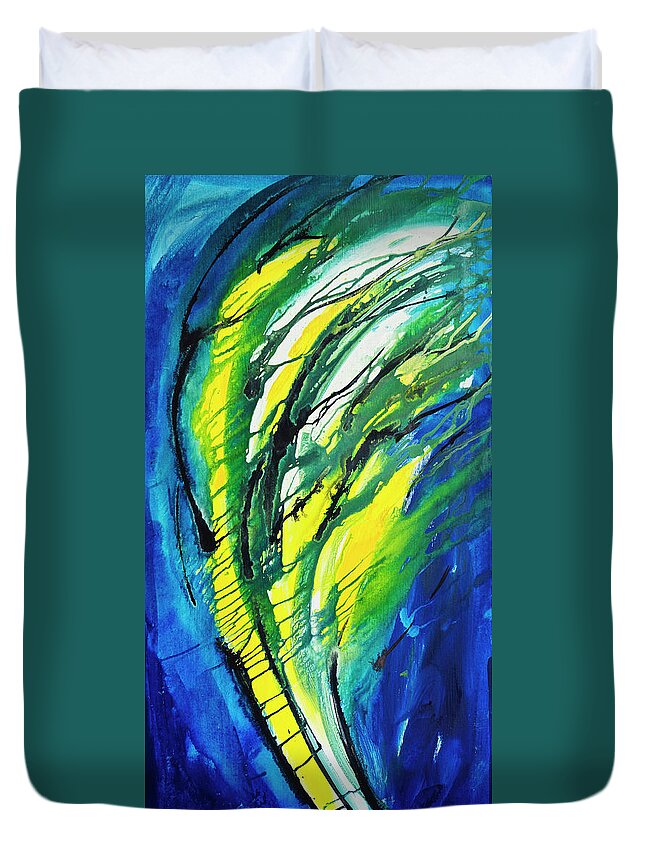 Curve Duvet Cover featuring the digital art Abstract Background by Balticboy