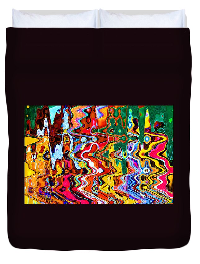 Abstract Duvet Cover featuring the photograph Abstract Fiesta Series #2 by Regina Geoghan