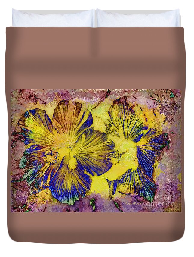 Hibiscus Flower Duvet Cover featuring the photograph Abstract Flower by Deborah Benoit