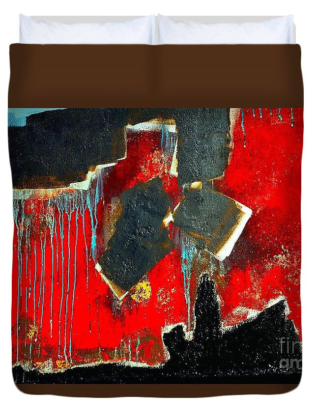 Abstract Duvet Cover featuring the photograph Abstract in Red 2 - Limited Edition by Lauren Leigh Hunter Fine Art Photography