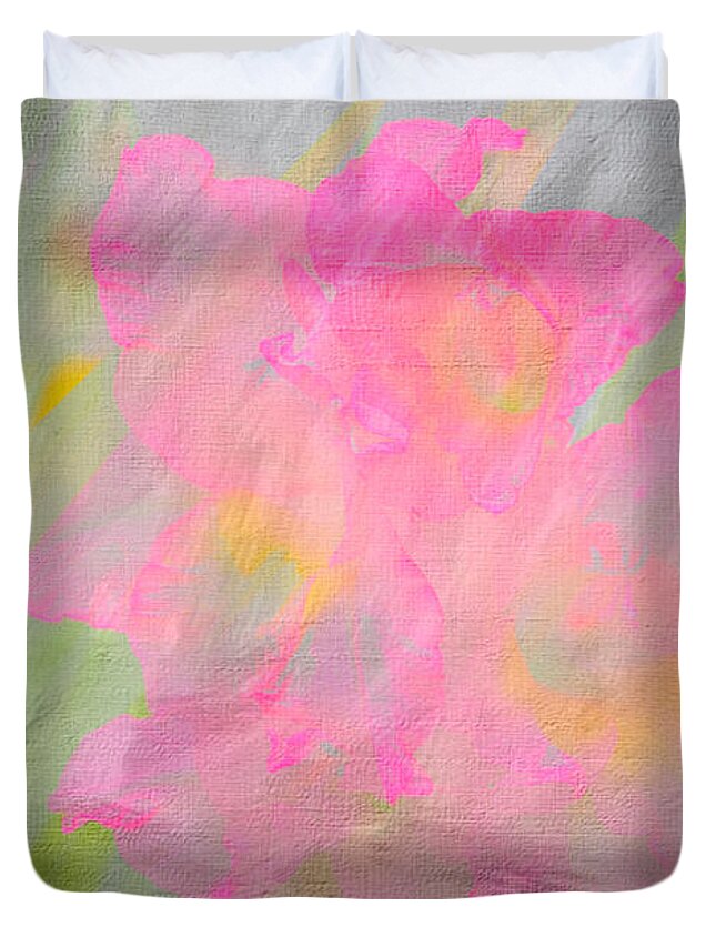 Abstract Duvet Cover featuring the photograph Abstract Pastel by Arlene Carmel