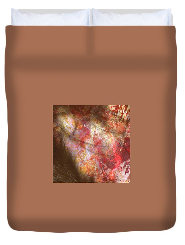 Fire Duvet Cover featuring the digital art Abstract Pillow by Kim Prowse