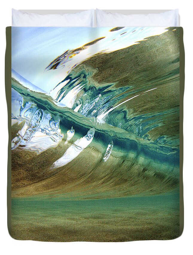 Abstract Duvet Cover featuring the photograph Abstract Underwater 2 by Vince Cavataio - Printscapes
