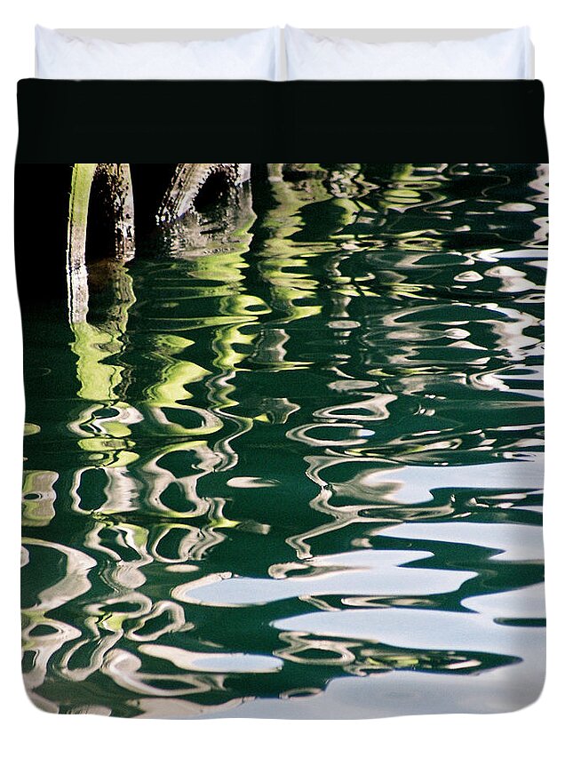 Fine Art America Duvet Cover featuring the photograph Abstract Water Reflection 20 by Andrew Hewett