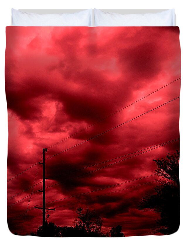Photomanipulation Duvet Cover featuring the digital art Abyss of passion by Jeff Iverson