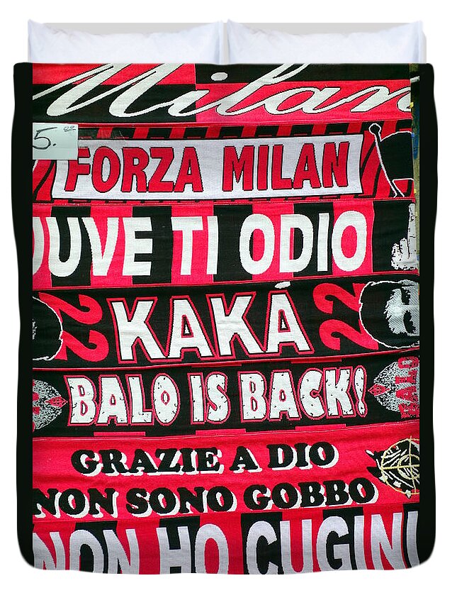 Tag et bad tandpine fordampning AC Milan Fans Scarves Duvet Cover by Valentino Visentini - Fine Art America