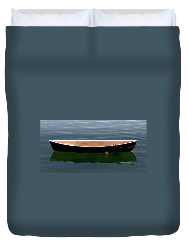 Boat Duvet Cover featuring the photograph Acadia - Mary P Too by Mark Valentine
