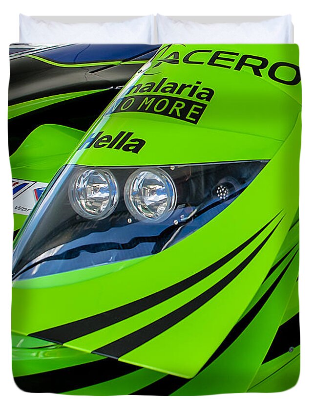 Racing Duvet Cover featuring the photograph Acura Patron Car by Scott Wyatt