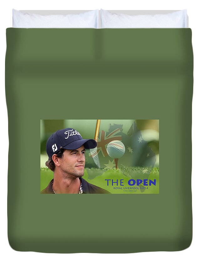 Golf Duvet Cover featuring the photograph Adam Scott by Spikey Mouse Photography