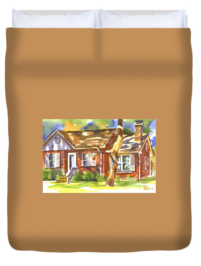 Adams Home Duvet Cover featuring the painting Adams Home by Kip DeVore