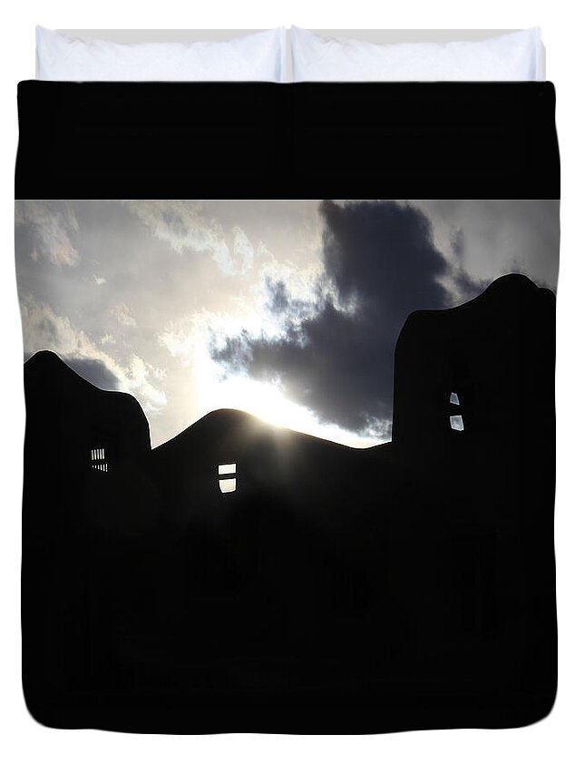 Adobe Duvet Cover featuring the photograph Adobe in the Sun by Mike McGlothlen