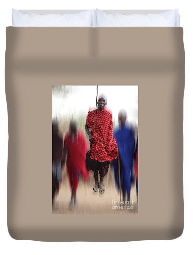 Africa Duvet Cover featuring the photograph African dance by Christine Sponchia