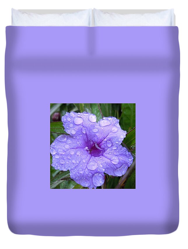 Flower Duvet Cover featuring the photograph After The Rain #1 by Robert ONeil