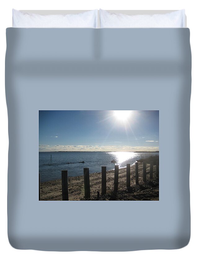 Water Duvet Cover featuring the photograph Afternoon On The Bay by Melissa McCrann