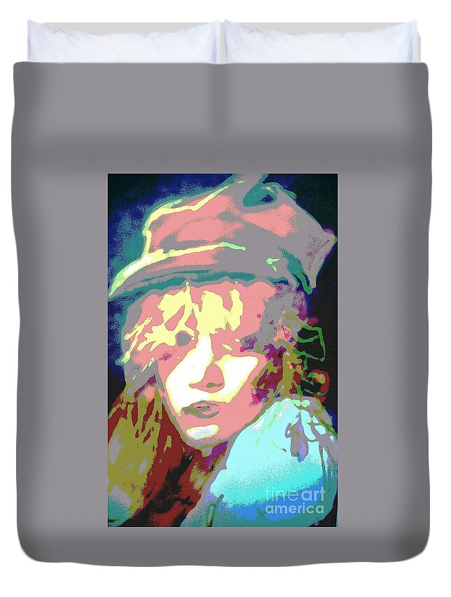 Rebel Duvet Cover featuring the mixed media Age Of Aquarius by Jacqueline McReynolds