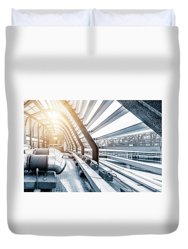 Office Duvet Cover featuring the photograph Air Conditioning Systems by Chinaface