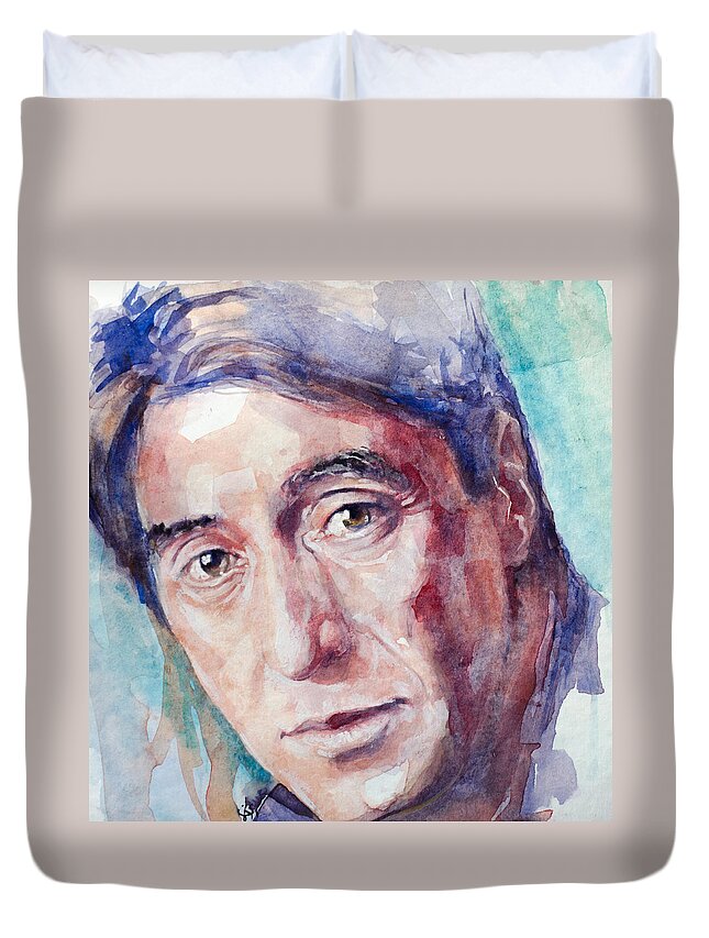 Al Pacino Duvet Cover featuring the painting Al Pacino by Laur Iduc
