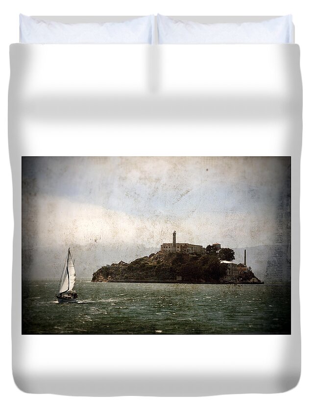 Alcatraz Duvet Cover featuring the photograph Alcatraz Island by RicardMN Photography