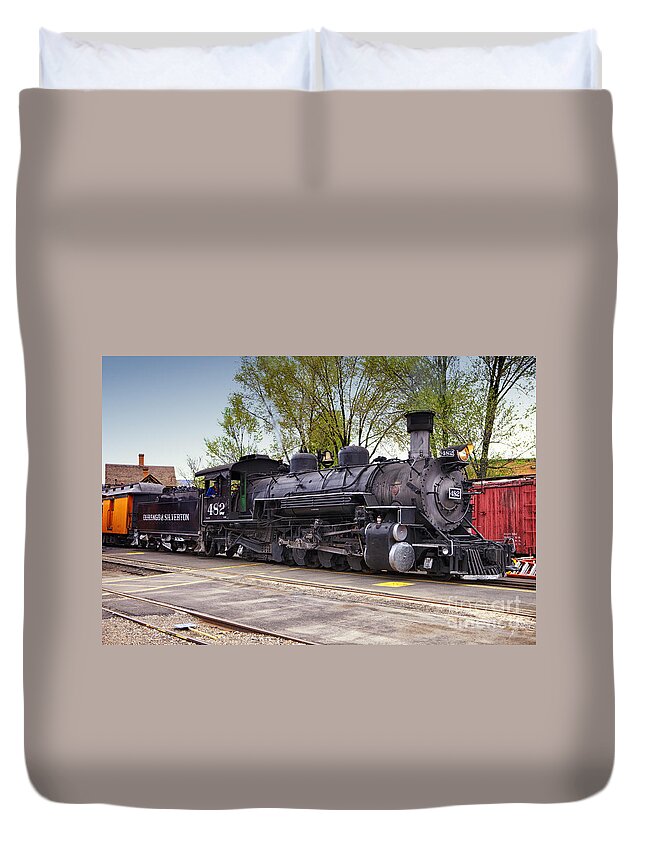 Ransportation Duvet Cover featuring the photograph All Aboard by Erika Weber