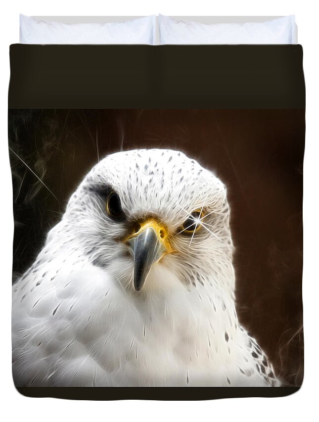 Birds Duvet Cover featuring the photograph All Fired Up by Steve McKinzie