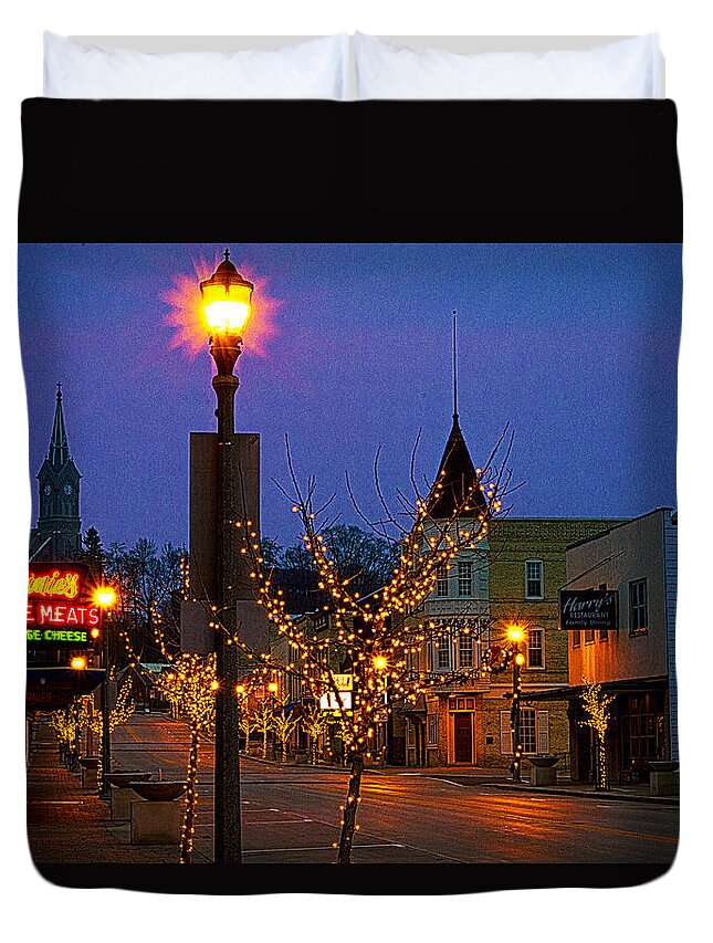 Downtown Duvet Cover featuring the photograph All Shined Up by James Meyer