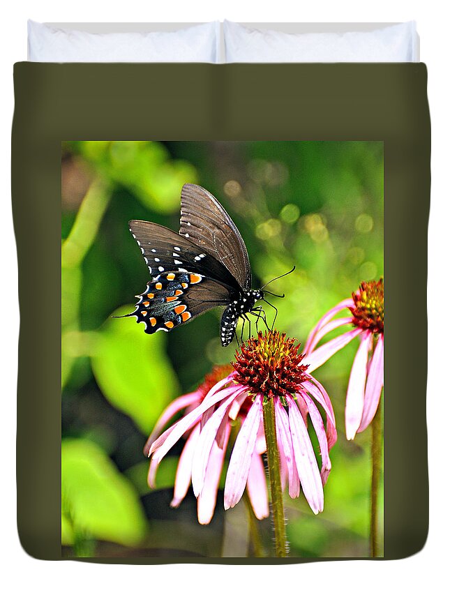 Butterfly Duvet Cover featuring the photograph Amazing Butterfly by Marty Koch