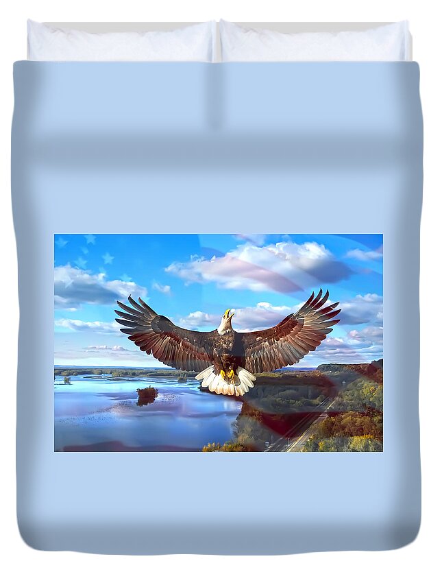 America Duvet Cover featuring the photograph America The Beautiful by Randall Branham