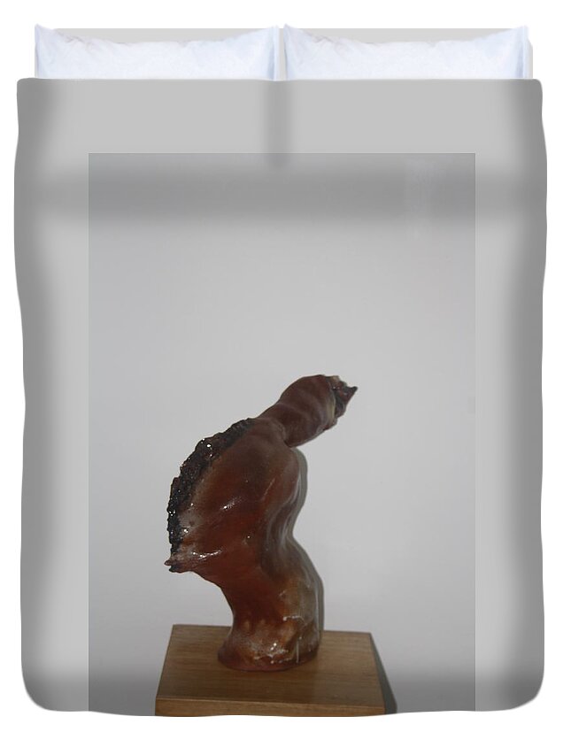 Jesus Duvet Cover featuring the sculpture American athlete...inspiration Gail Devers by Gloria Ssali