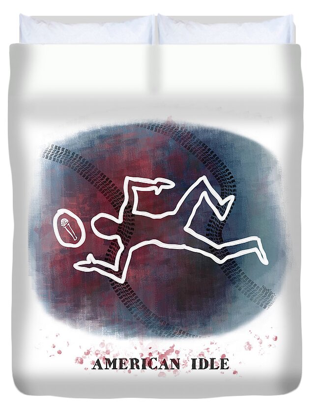 American Duvet Cover featuring the digital art American Idle by Mark Armstrong