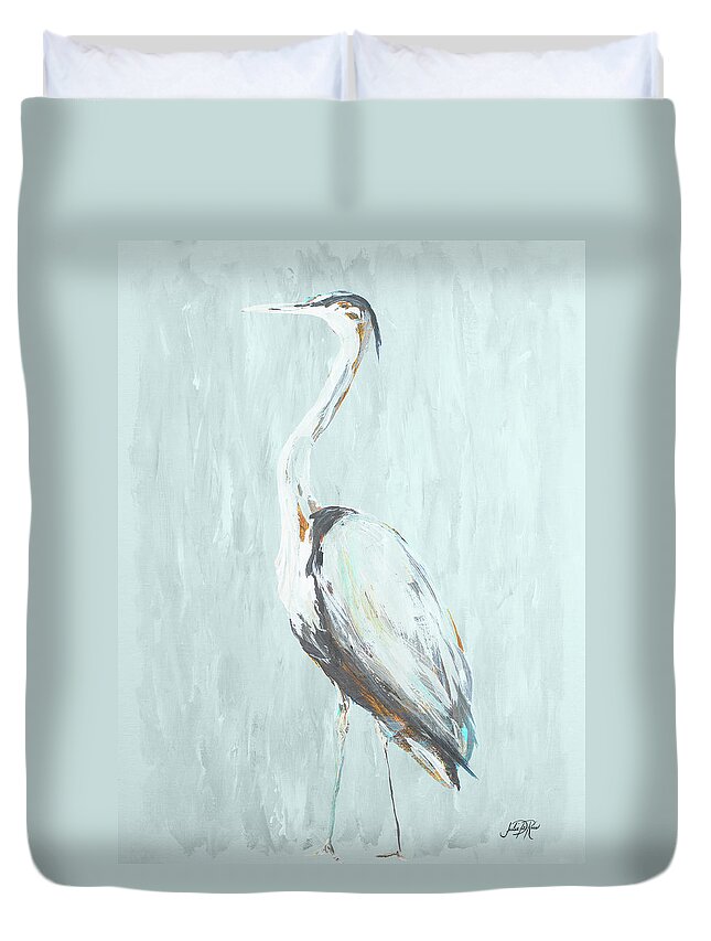 Among Duvet Cover featuring the painting Among The Blue I by South Social D