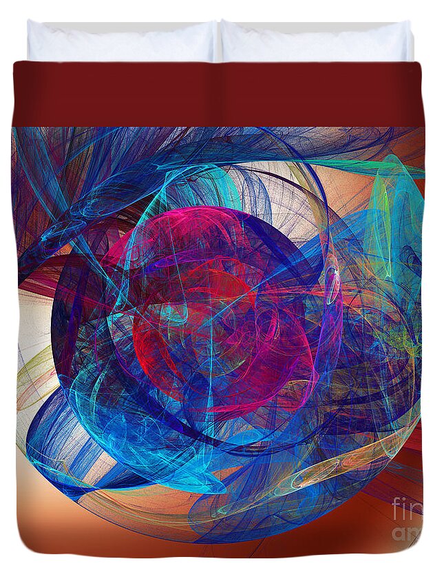 Abstract Duvet Cover featuring the digital art An Eye To The Soul by Andee Design