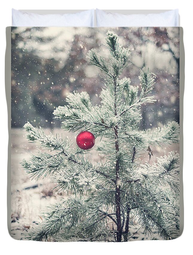 An Old Fashion Christmas Duvet Cover featuring the photograph An Old Fashion Christmas by Terry DeLuco