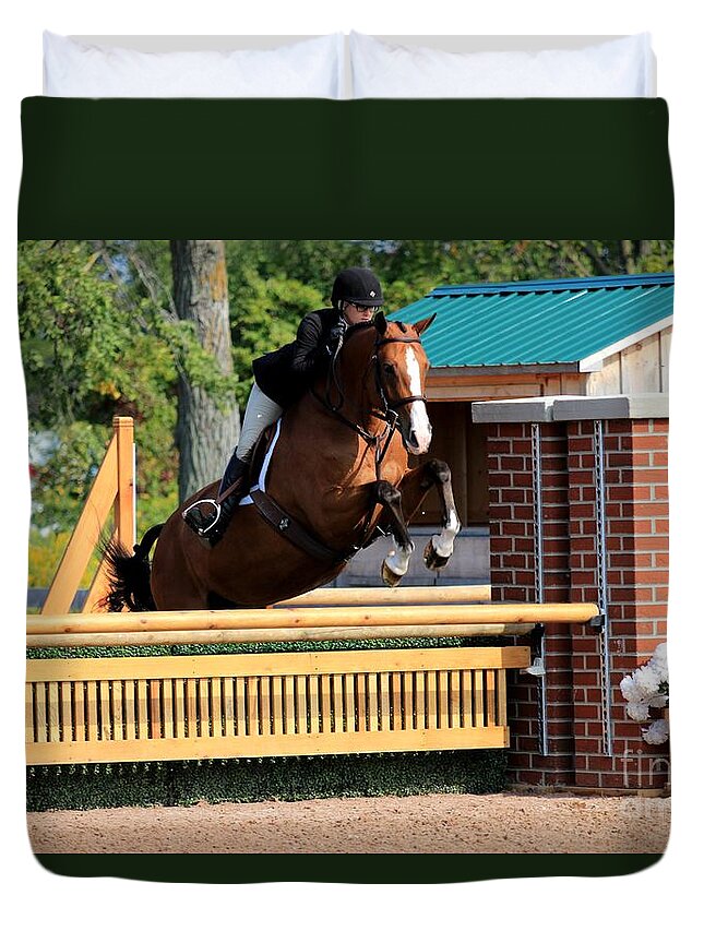 Horse Duvet Cover featuring the photograph An-s-hunter20 by Janice Byer