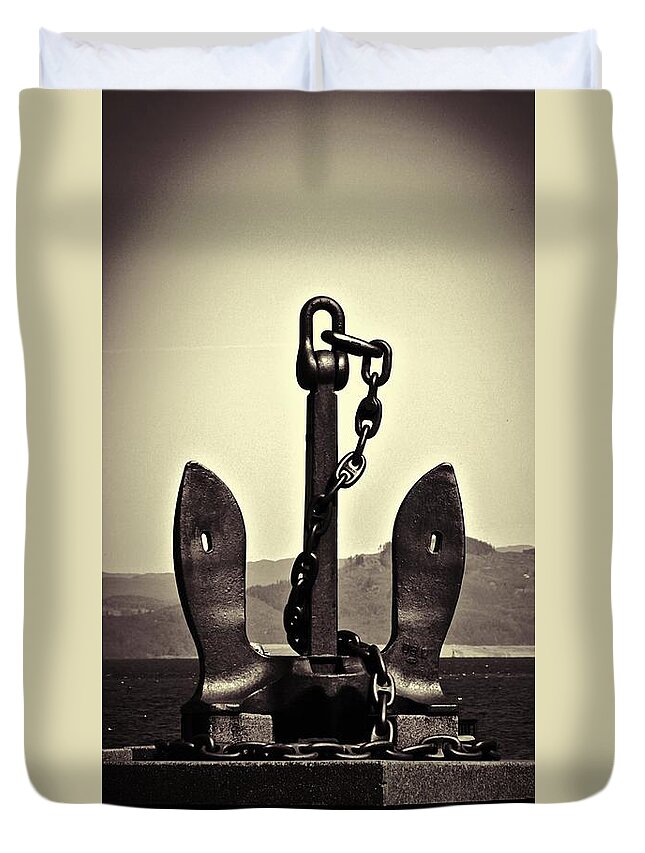 Anchor Duvet Cover featuring the photograph Anchor by Aaron Berg