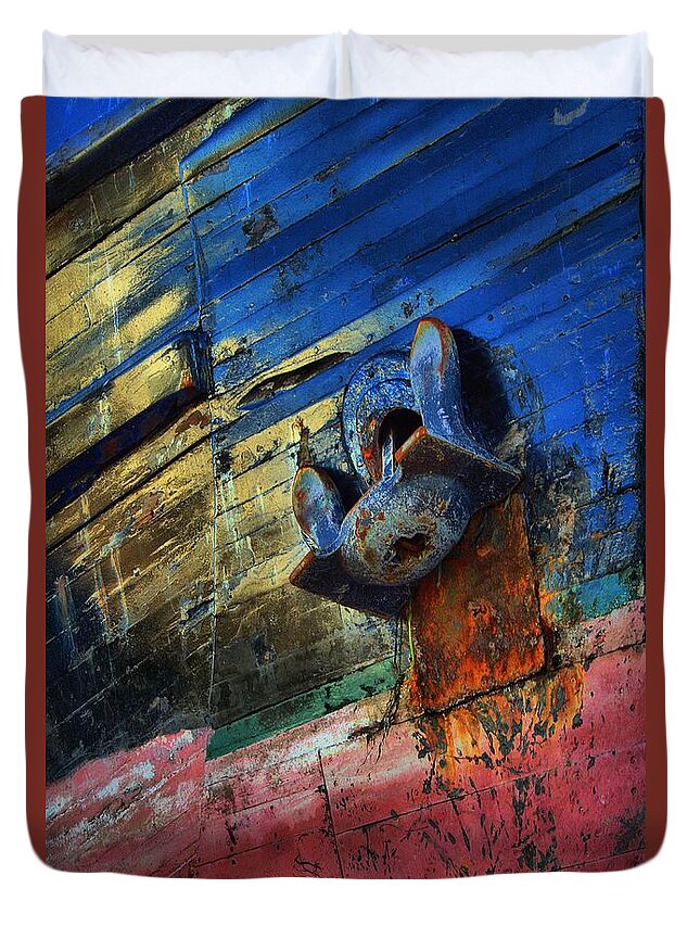 Abstract Duvet Cover featuring the photograph Anchored in Change by Lauren Leigh Hunter Fine Art Photography