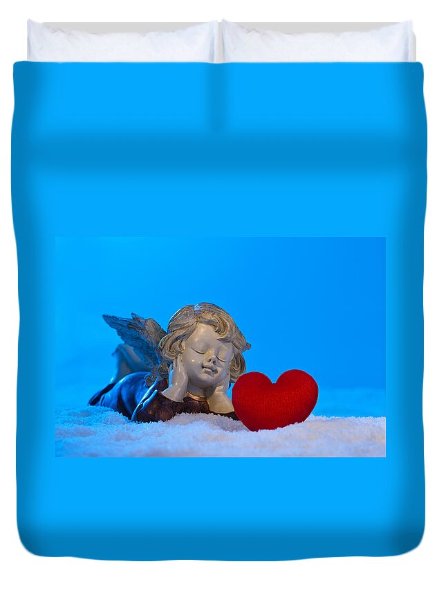 Adorable Duvet Cover featuring the photograph Angel by U Schade