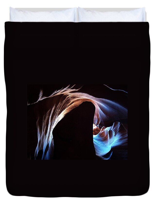 Landscapes Duvet Cover featuring the photograph Antelope Canyon 09 by JustJeffAz Photography