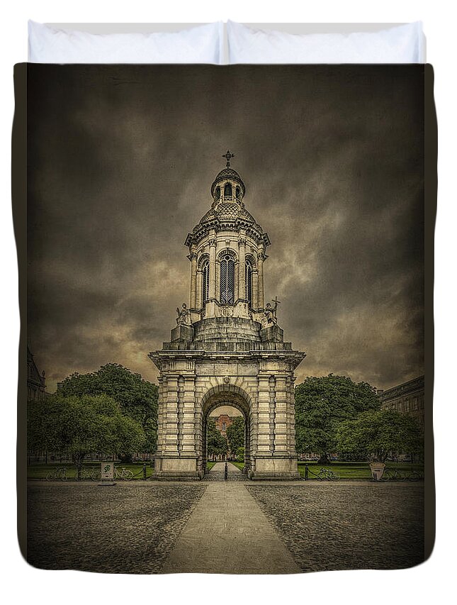 Campanile Duvet Cover featuring the photograph Anthem Of The Trinity by Evelina Kremsdorf