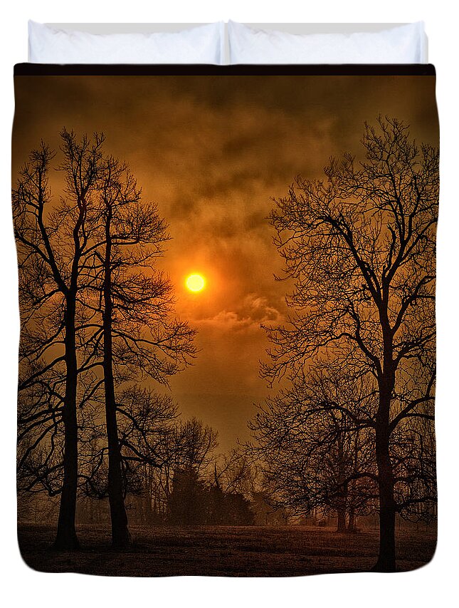 Surrealism Duvet Cover featuring the photograph Apocalypse Sunrise by Michael Dougherty