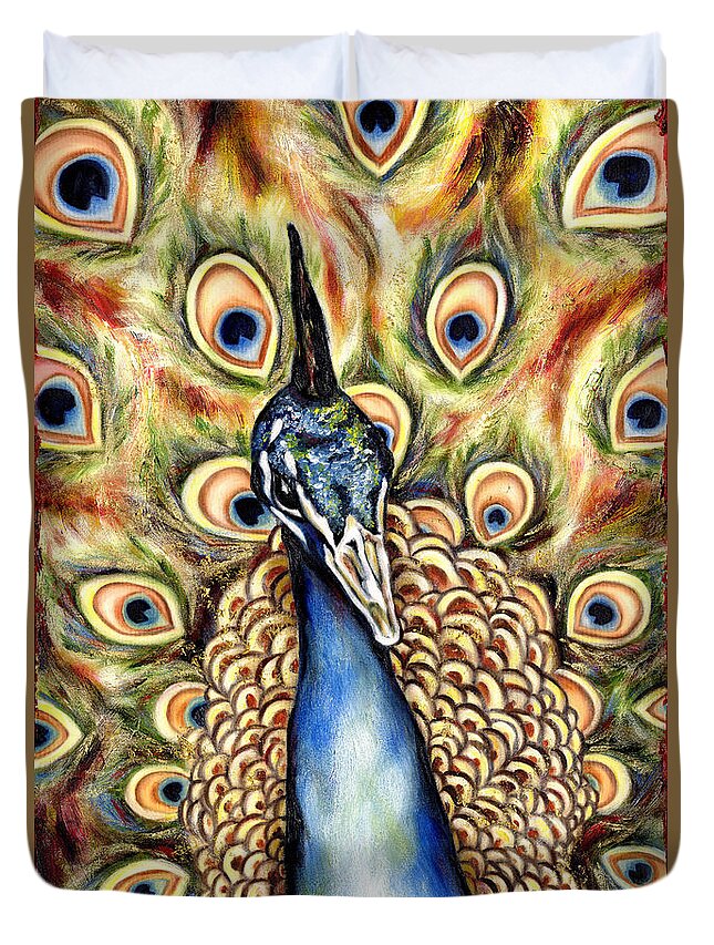 Bird Duvet Cover featuring the painting Applause by Hiroko Sakai