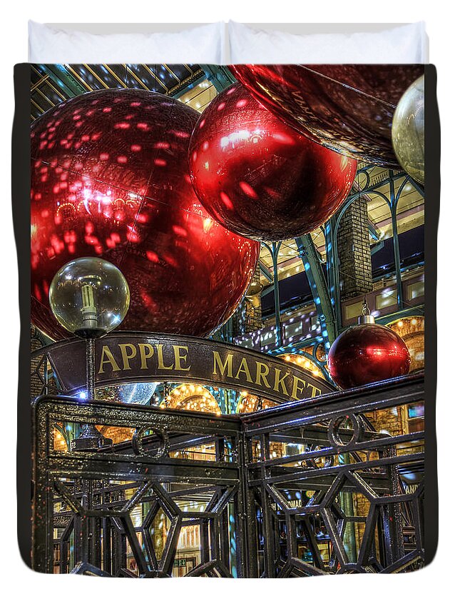 Covent Garden Duvet Cover featuring the photograph Apple Market by Jasna Buncic